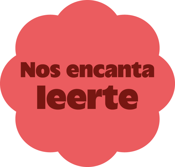 Sticker con el texto "Nos encanta leerte"